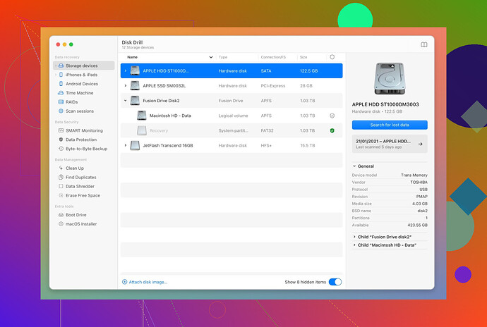 How can I find missing files on an external hard drive?