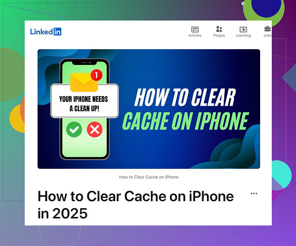 How do I clear app cache on my iPhone?