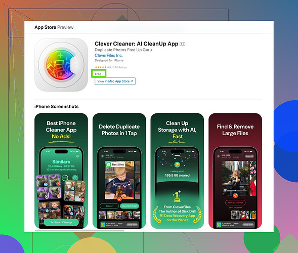 Illustration of Clever Cleaner app interface