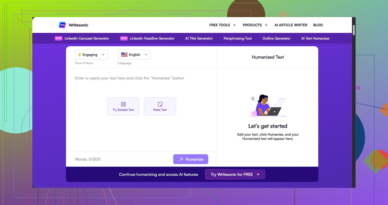 Writesonic AI Humanizer Review
